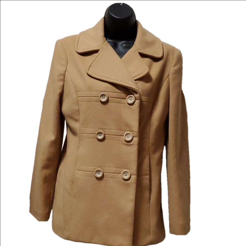 Wool Camel Pea Coat